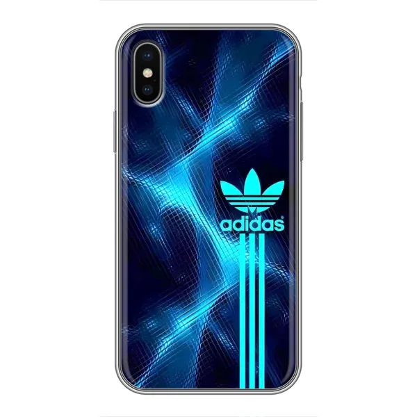 Чехол с принтом «Синий Адидас» для iPhone Xs