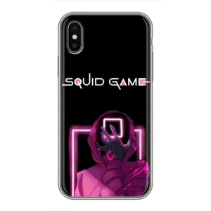 Чохол Гра в кальмара для iPhone Xs (Неоновий охоронець гри)