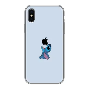 Чохол з принтом Стіч на iPhone Xs (Stitch apple)
