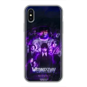Чохол з дизайном Венздей 2 на iPhone Xs (Фіолетова магія Венздей)