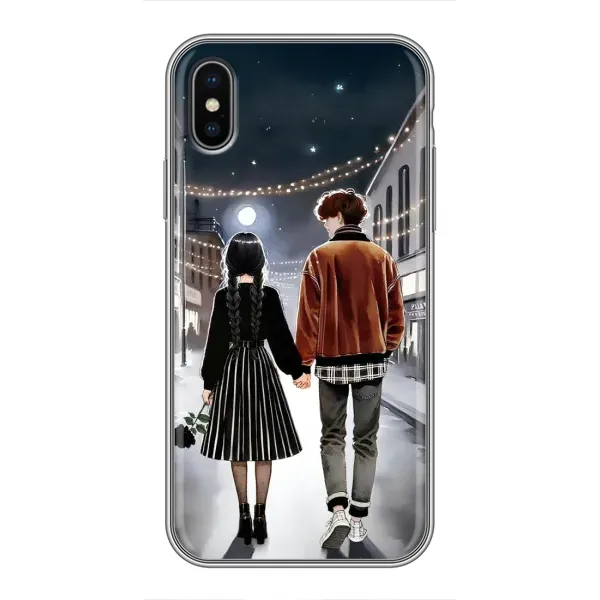 Чохол з принтом «Венздей та Тайлер» для iPhone Xs