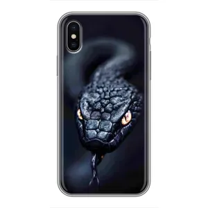 Чохол з принтом «Чорна змія» для iPhone Xs
