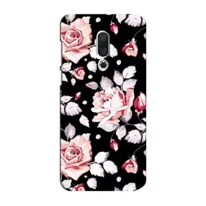 Чохли з квітами для Meizu 15 Plus (VPrint) (Квіти на чорному)