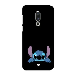 Чохол з принтом Стіч на Meizu 15 Plus (Стіч на чорному)