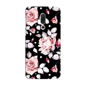 Чохли з квітами для Meizu 15 (VPrint) (Квіти на чорному)