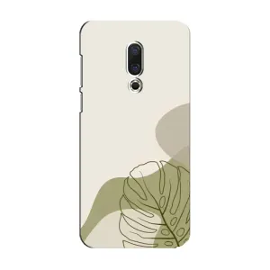 Силконовий чохол з принтом в квітах на Meizu 15 (Зелена монстера дизайн)