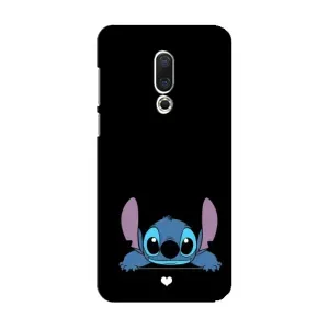 Чехол с принтом Стич на Meizu 15 (Стич на черном)