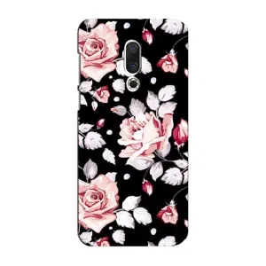 Чохли з квітами для Meizu 16 Plus (VPrint) (Квіти на чорному)