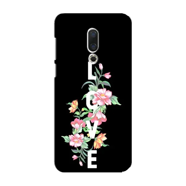 Чохол з принтом «Квіти LOVE» для Meizu 16 Plus