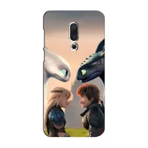 Чехол как приручить дракона на Meizu 16 Plus (Иккинг и Астрид)