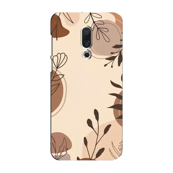 Чохол з принтом «Коричневі квіти» для Meizu 16 Plus