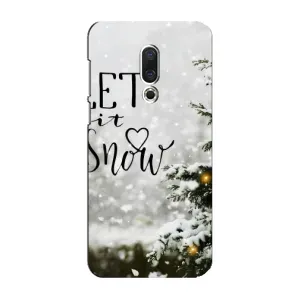 Новорічні, Святкові Чохли для Meizu 16 Plus - 2024 год (Let it snow)