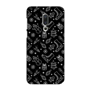 Новорічні, Святкові Чохли для Meizu 16 Plus - 2024 год (Новорічний фон)