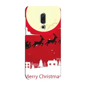 Різдвяні Чохли для Meizu 16 Plus (VPrint) (Санта з оленями)