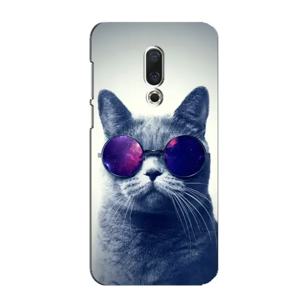 Чохол з принтом «Стильний кіт» для Meizu 16 Plus
