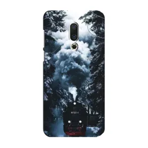 Новорічні, Святкові Чохли для Meizu 16 Plus - 2024 год (Зимовий потяг)