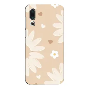 Чехол с принтом «Бежевые цветы» для Meizu 16s