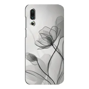 Чехол с принтом «Черные цветы» для Meizu 16s