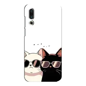 Чохол з принтом «Коти в окулярах» для Meizu 16s