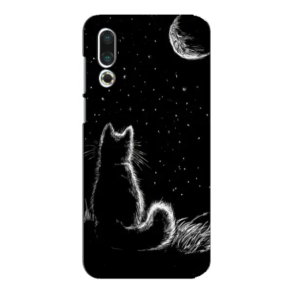 Чехол с принтом «Котик и луна» для Meizu 16s Чехол с принтом «Котик и луна» для Meizu 16s