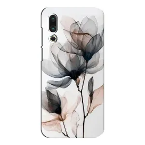 Чехол с принтом «Цветы на белом» для Meizu 16s