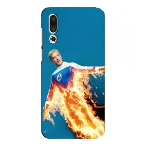 Чехол с принтом Фантастическая четверка для Meizu 16s (Человек-факел в огне)