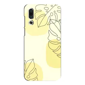 Силиконовый чехол с принтом в цветах на Meizu 16s