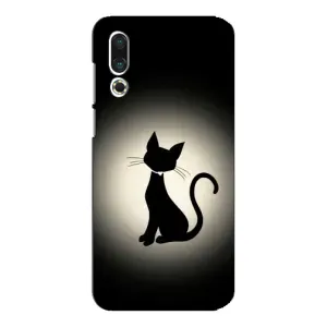 Чехол с принтом «Силуэт котика» для Meizu 16s