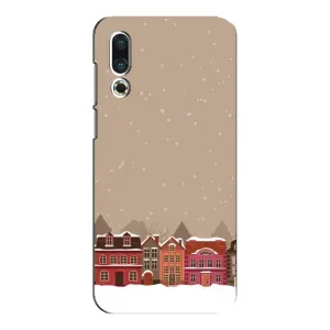 Новорічні, Святкові Чохли для Meizu 16s - 2024 год (Зимове місто)