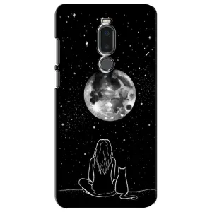 Чохол з малюнком кіт на Meizu Note 8 (Дівчина з котом)