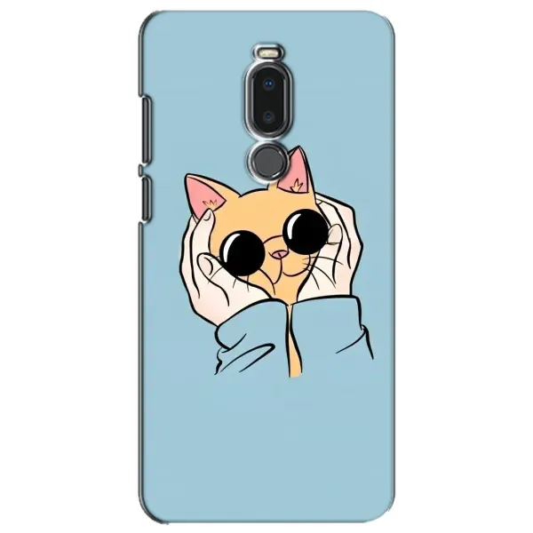 Чохол з принтом «Котик в окулярах» для Meizu Note 8