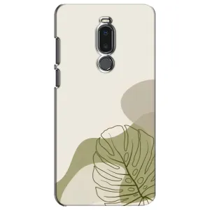 Силконовий чохол з принтом в квітах на Meizu Note 8 (Зелена монстера дизайн)