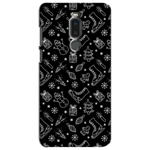 Новорічні, Святкові Чохли для Meizu Note 8 - 2024 год (Новорічний фон)