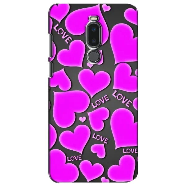 Чохол з принтом «Pink hearts» для Meizu Note 8