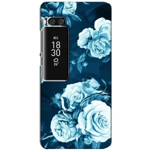 Чехлы (ART) Цветы на Meizu Pro 7 Plus (VPrint) (Голубые Бутоны)