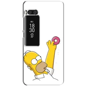 Чjхол з Сімпсонами для Meizu Pro 7 Plus (VPrint) (Гомер з пончиком)