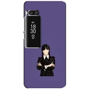 Чохли Венсдей на Meizu Pro 7 Plus Уенсдей (AlphaPrint) (Венздей у чорному)