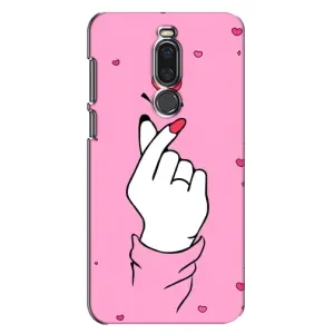 Чохол з принтом для Meizu X8 (AlphaPrint - Знак сердечка)