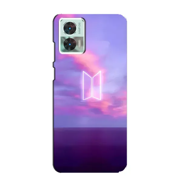 Чехол с принтом «BTS логотип» для Motorola Edge 30 Neo Чехол с принтом «BTS логотип» для Motorola Edge 30 Neo