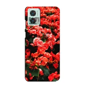 Чехлы с Цветами для Motorola Edge 30 Neo (VPrint) (Цветы красные)