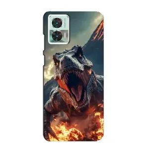 Чохол з картинкою 'Хижаки' для Motorola Edge 30 Neo (Вогняний динозавр)