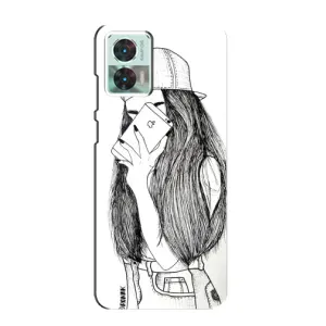 Чехол с печатью для Motorola Edge 30 Neo - (Мода) (AlphaPrint) (Фото девочки)