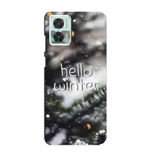 Новогодние, Праздничные Чехлы для Motorola Edge 30 Neo - 2024 год (Hello winter)