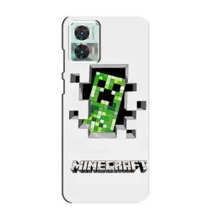 Чехол Майнкрафт на Motorola Edge 30 Neo (AlphaPrint) Minecraft (крипер Майнкрафт)