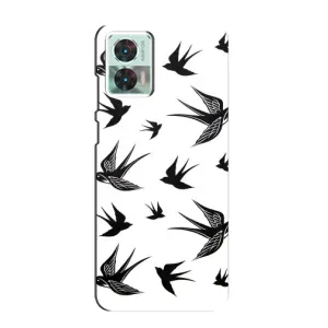 Чехол с птицами на Motorola Edge 30 Neo (VPrint) (Ласточки)