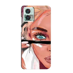 Чехол с печатью для Motorola Edge 30 Neo - (Мода) (AlphaPrint) (Макияж)
