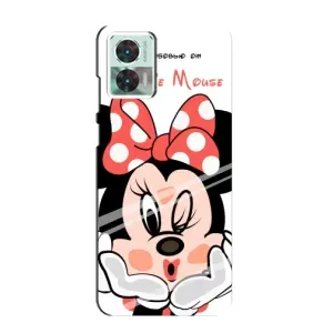 Эксклюзивный чехол для Motorola Edge 30 Neo (AlphaPrint - Мультяшные) (Маус Минни)
