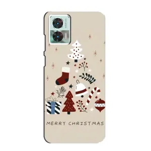 Рождественские, Праздничные Чехлы для Мото Ейдж 30 Нео (Merry Christmas)