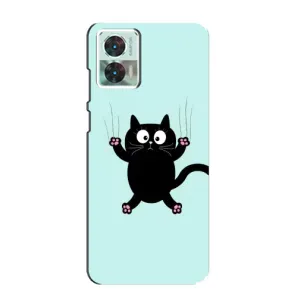 Чехол с принтом для Motorola Edge 30 Neo (AlphaPrint) Модные коты (Падающий кот)