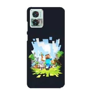 Чехол Майнкрафт на Motorola Edge 30 Neo (AlphaPrint) Minecraft (персонажи Minecraft)